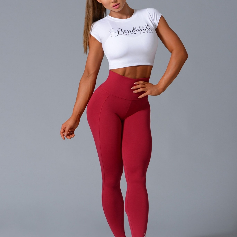 Bombshell Sportswear Shape Leggings - Maroon